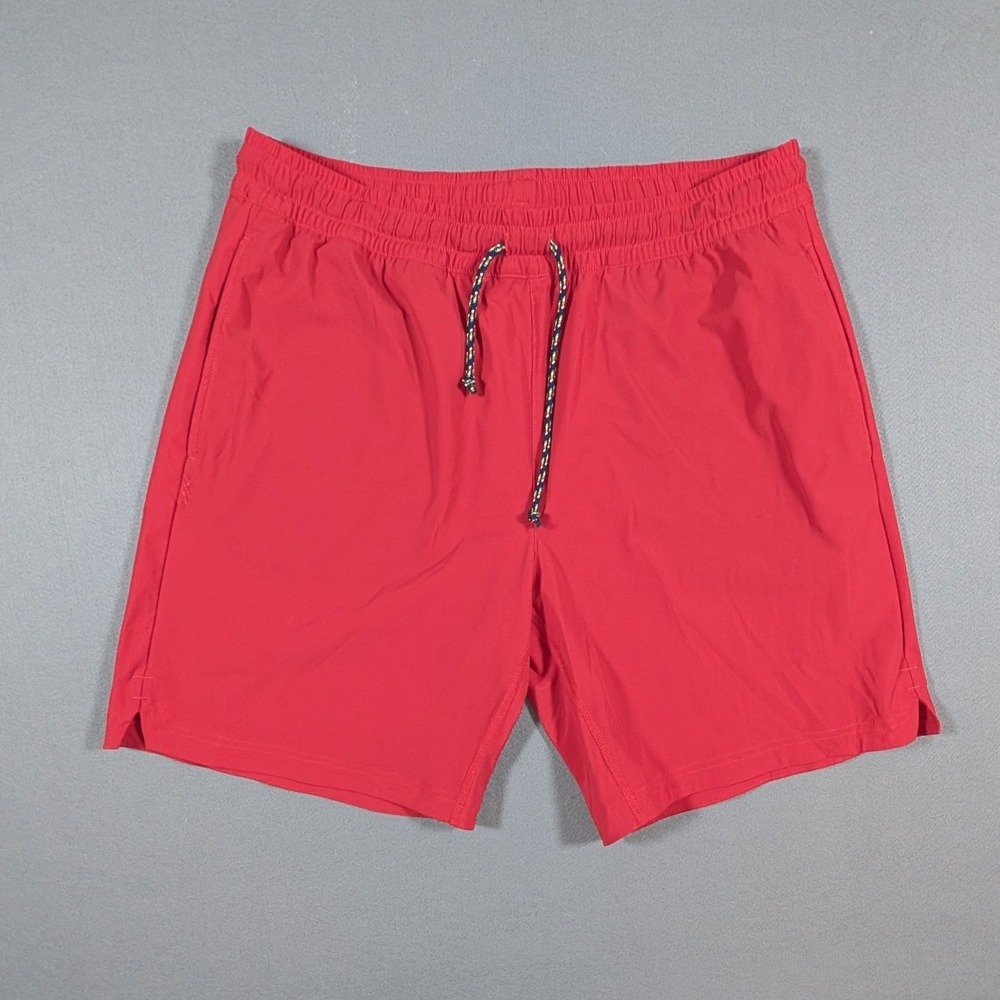 Rhone Active Training Shorts Mens Large Red Elastic Waist Drawstring